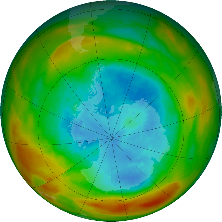 Antarctic ozone map for 08 September 1981